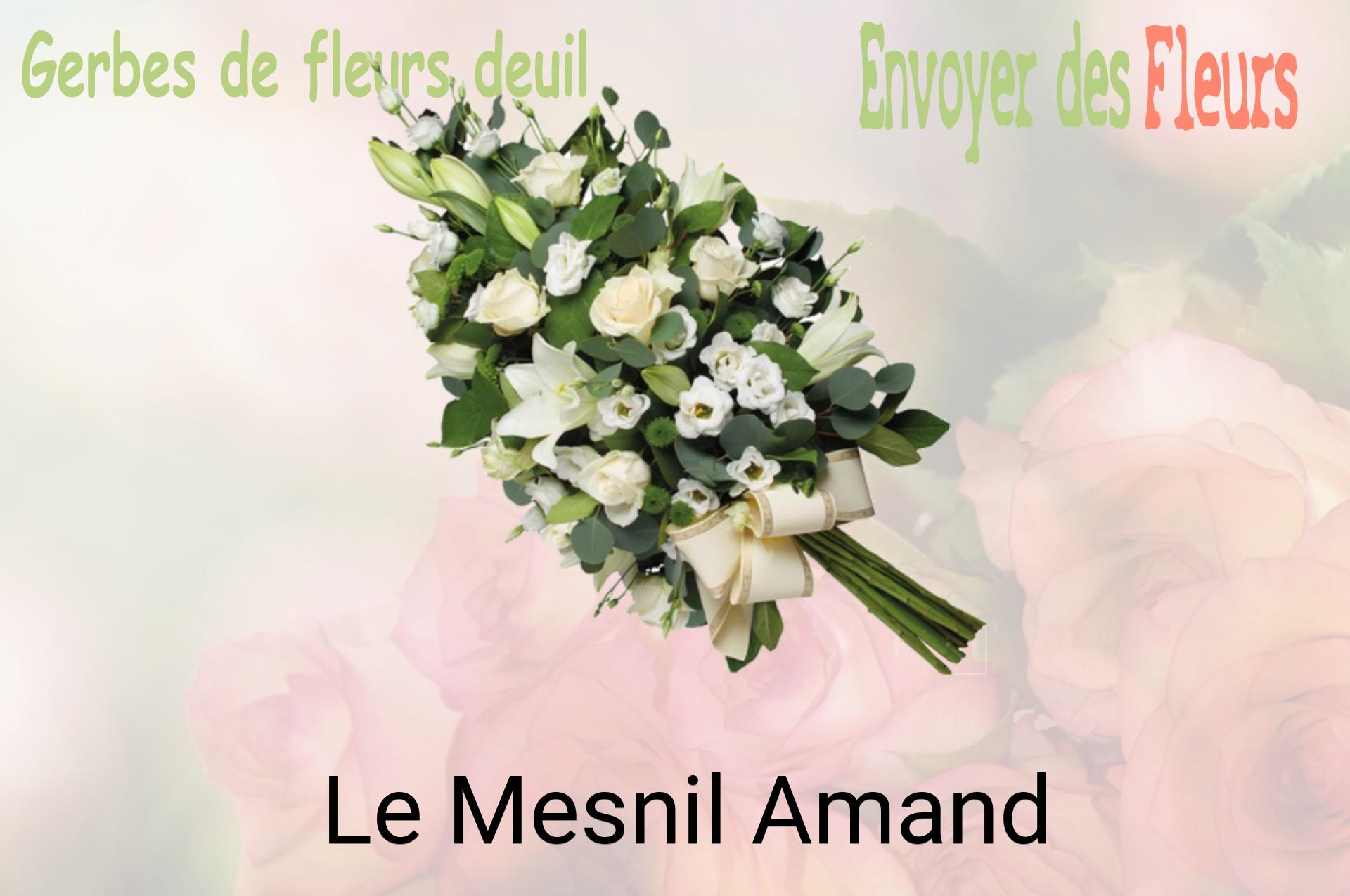 Gerbe de fleurs de deuil livrée à Le Mesnil-Amand